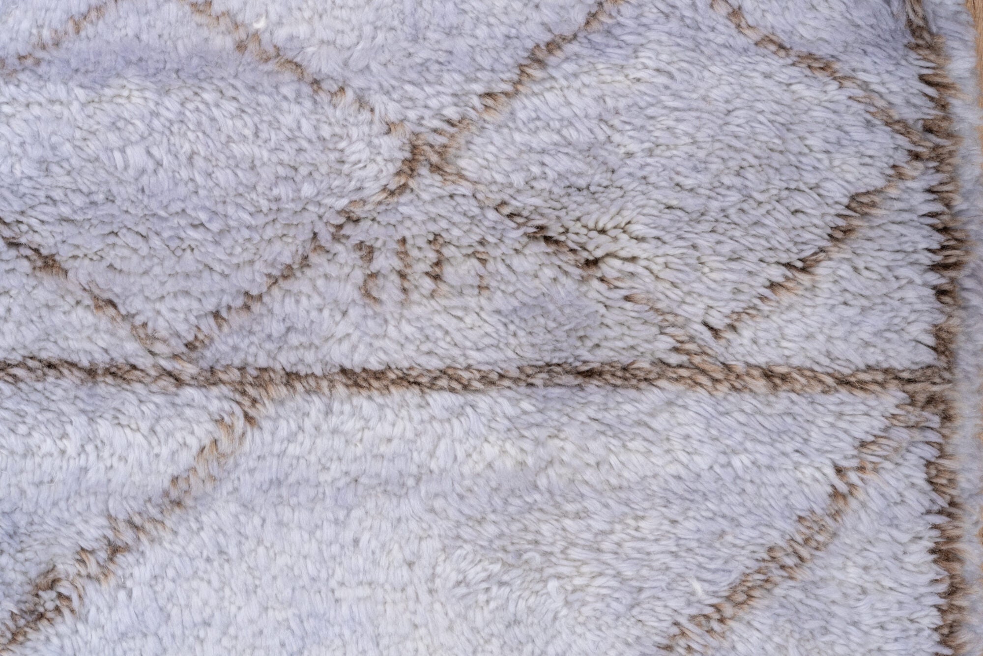 5' x 8' one-of-a-kind handmade vintage Moroccan medium size rug. Color palette: gray, lavender, light blue, light gray