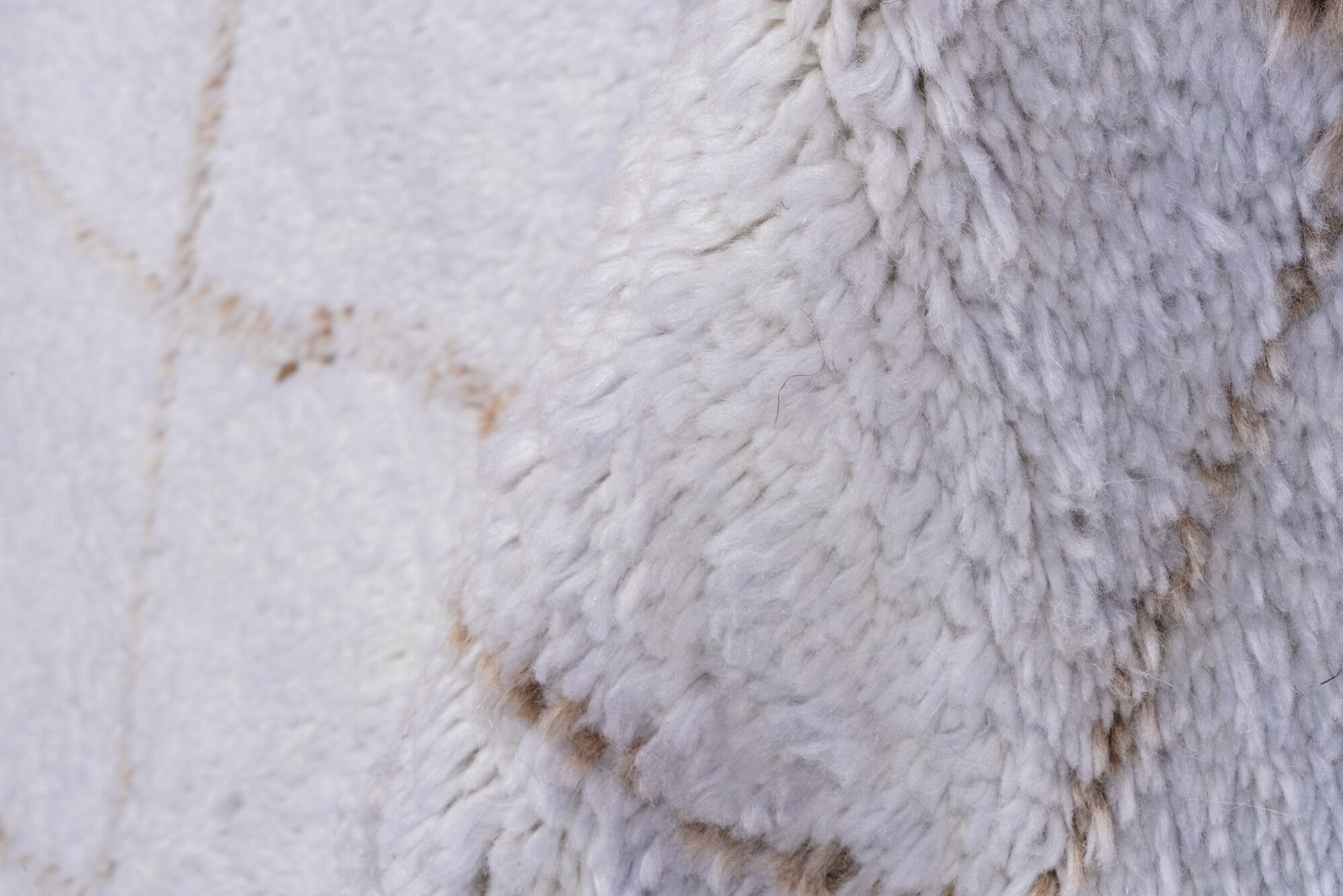 5' x 8' one-of-a-kind handmade vintage Moroccan medium size rug. Color palette: gray, lavender, light blue, light gray