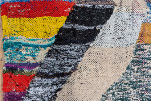 Vintage Rag Rug Runner Rug (4' x 8')