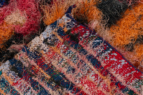 Vintage Rag Rug Area Rug (4' x 7')