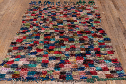 Vintage Rag Rug Area Rug (4' x 6')