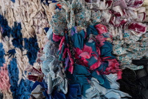 Vintage Rag Rug Runner Rug (2' x 6')