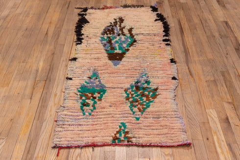 Vintage Rag Rug Runner Rug (2' x 6')