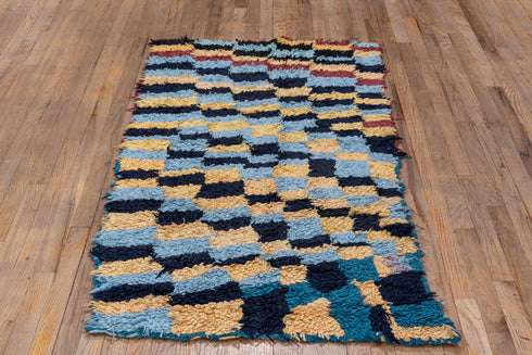 Vintage Rag Rug Runner Rug (3' x 6')