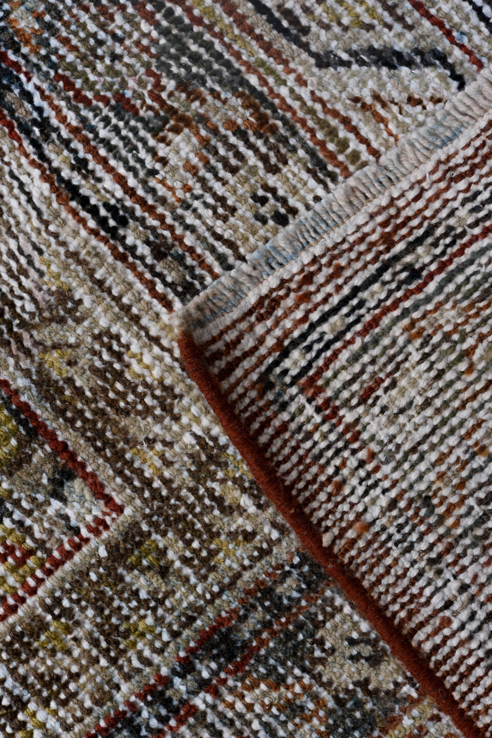 10' x 14' one-of-a-kind handmade vintage Mahal large size rug. Color palette: black, blue, brown, dark gray, dim gray