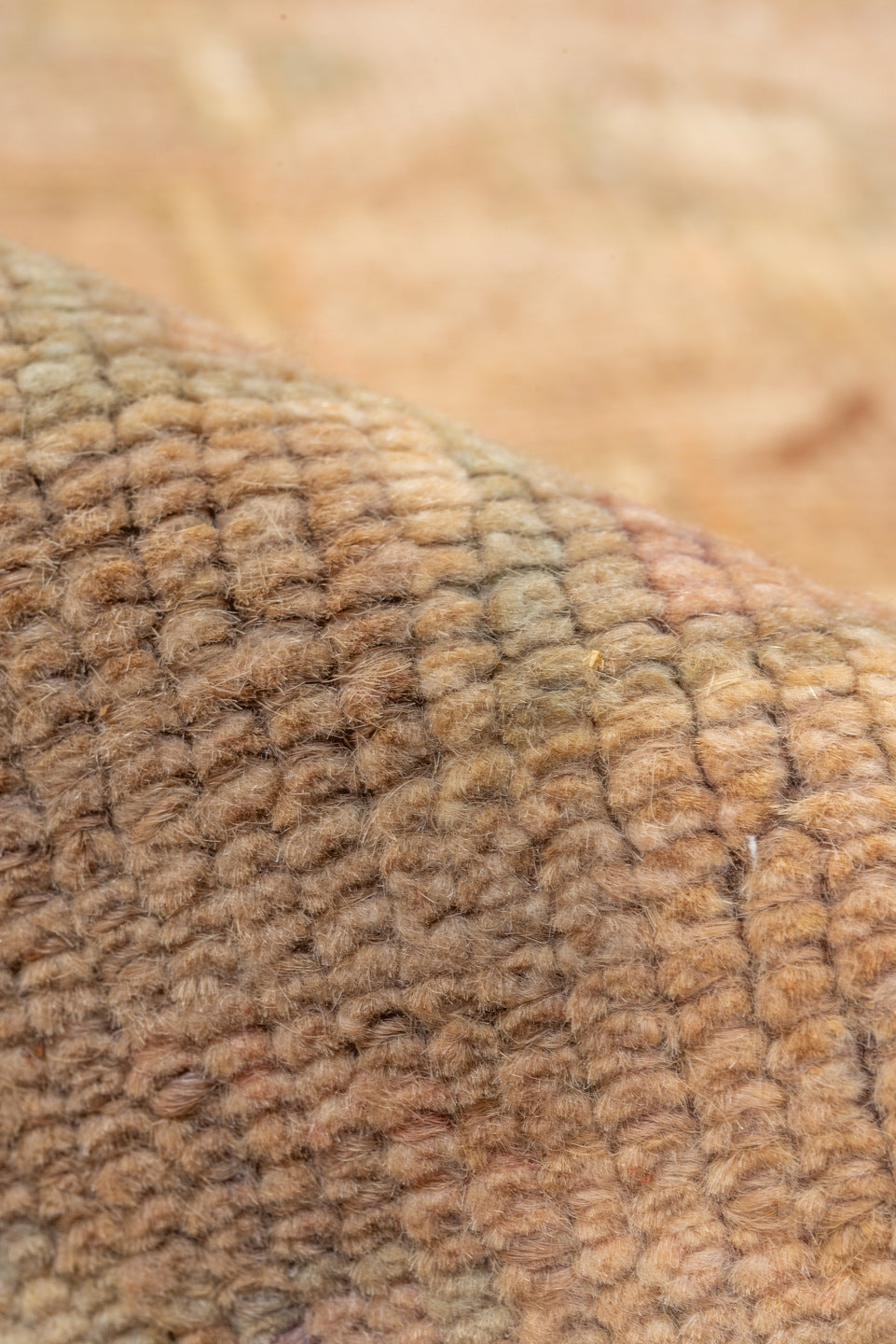 3' x 7' one-of-a-kind handmade vintage Oushak runner rug. Color palette: gray, brown, orange, off-white, tan