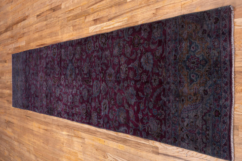 Vintage Overdyed Runner Rug (2' x 12')