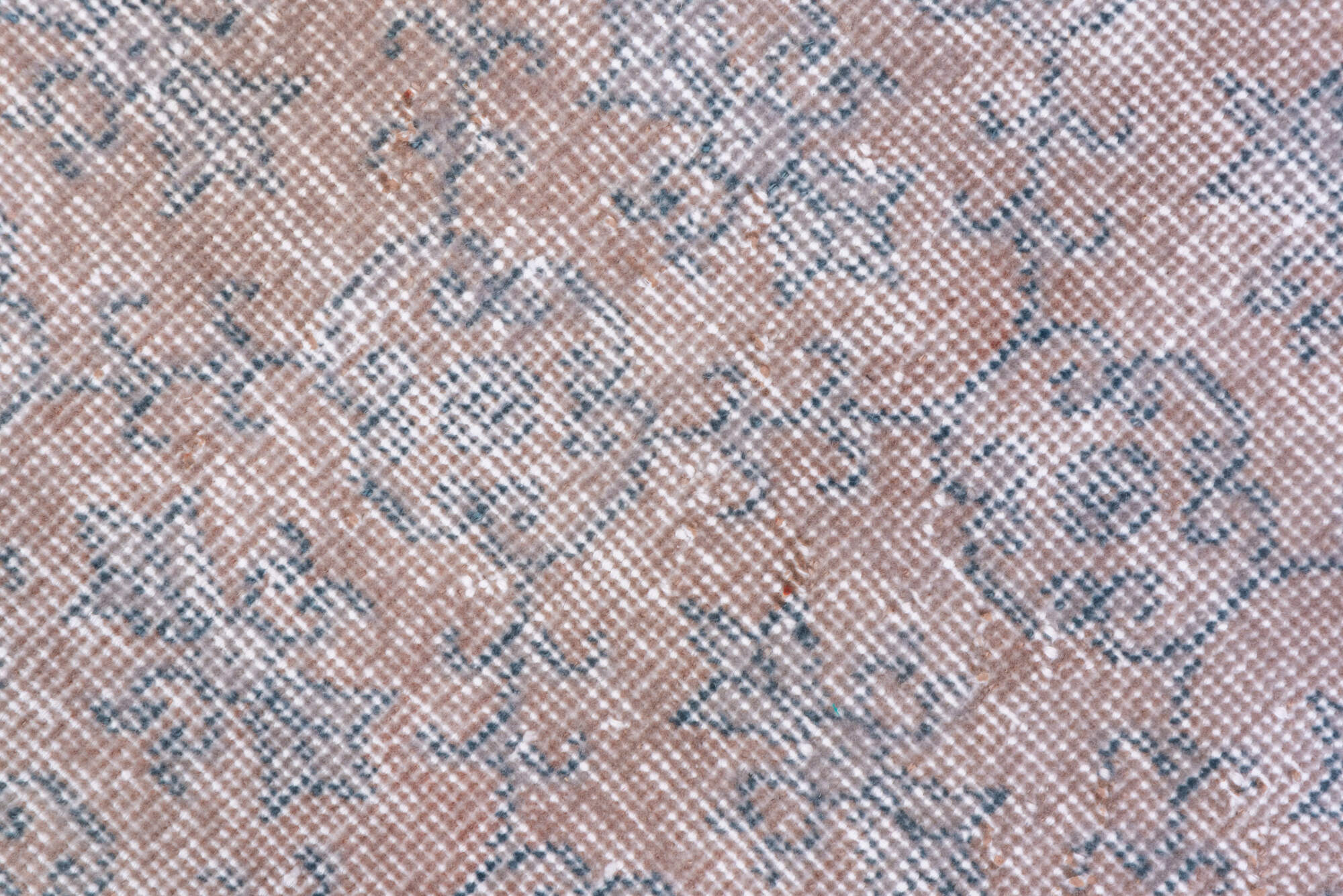 3' x 6' one-of-a-kind handmade vintage Overdyed small size rug. Color palette: dark gray, gainsboro, gray, light gray