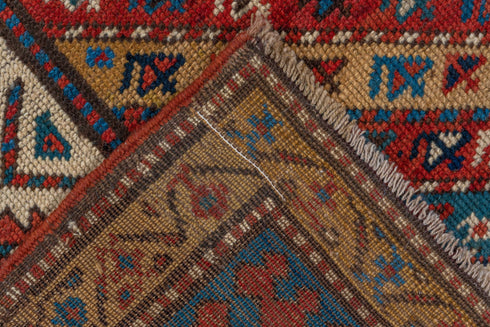 Antique Kazak Runner Rug (4' x 9')