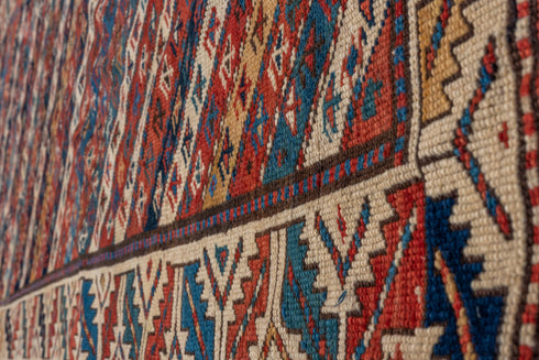 Antique Kazak Runner Rug (4' x 9')