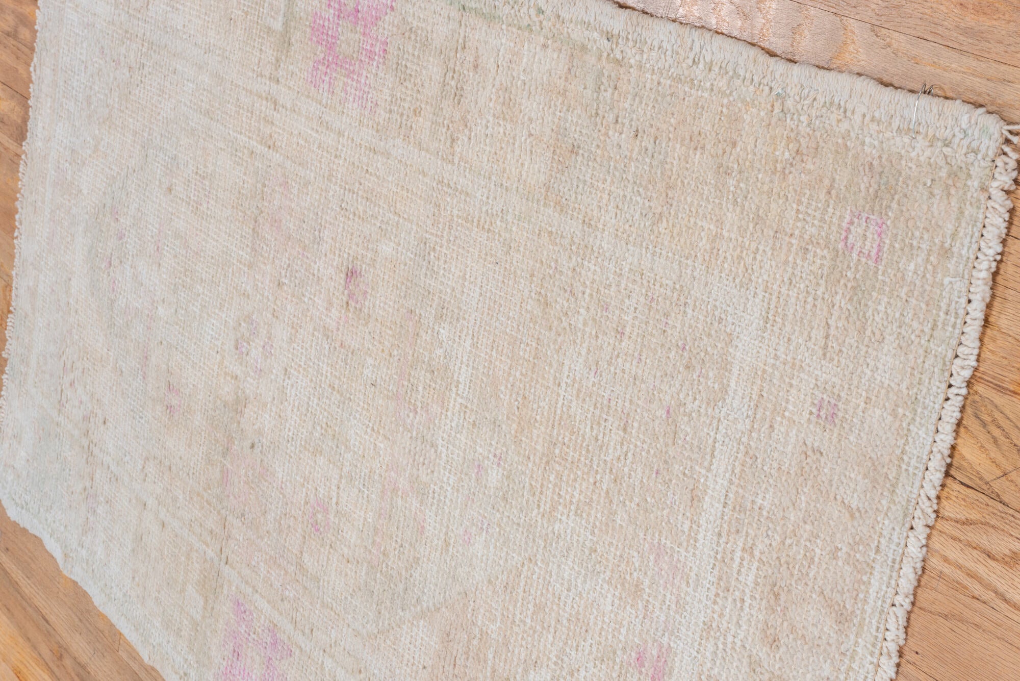 2' x 4' one-of-a-kind handmade vintage Oushak small size rug. Color palette: brown, gainsboro, gray, light gray, linen