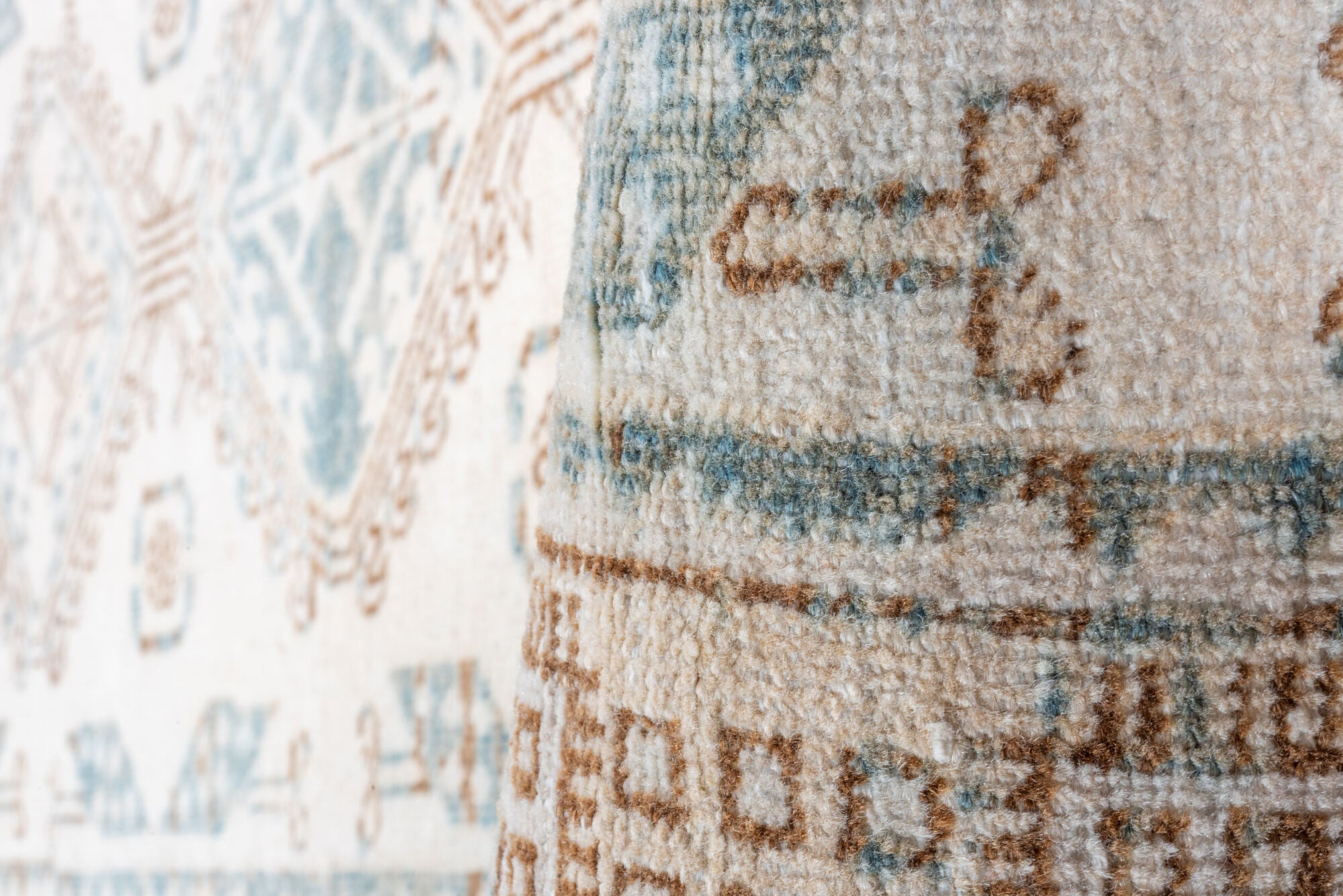 2' x 14' one-of-a-kind handmade vintage Sarab runner rug. Color palette: brown, dark gray, dim gray, gainsboro, gray