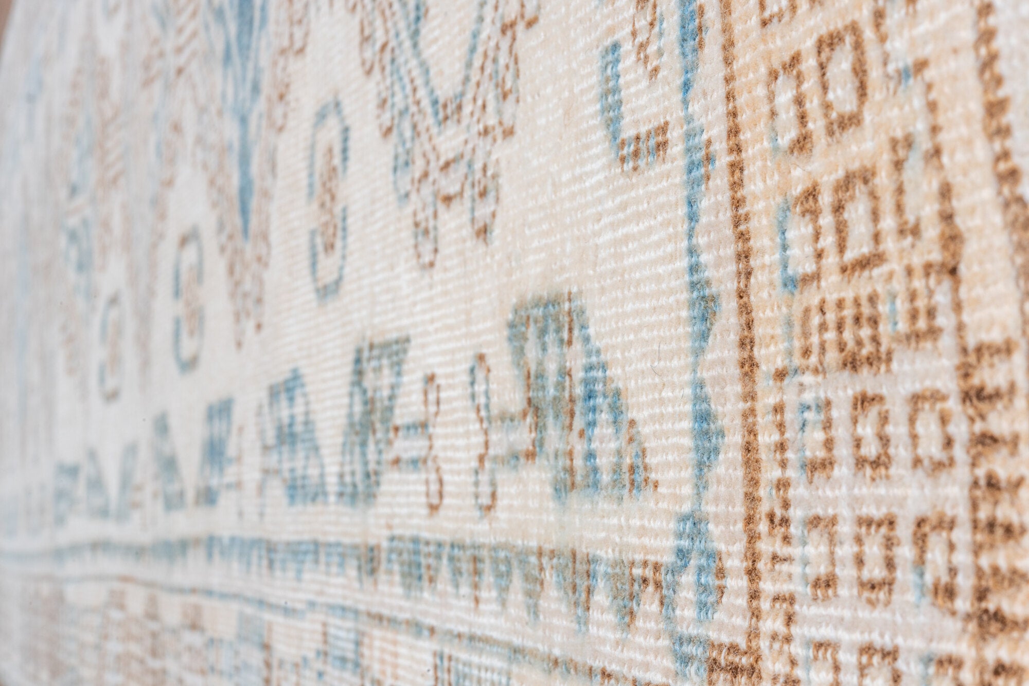 2' x 14' one-of-a-kind handmade vintage Sarab runner rug. Color palette: brown, dark gray, dim gray, gainsboro, gray