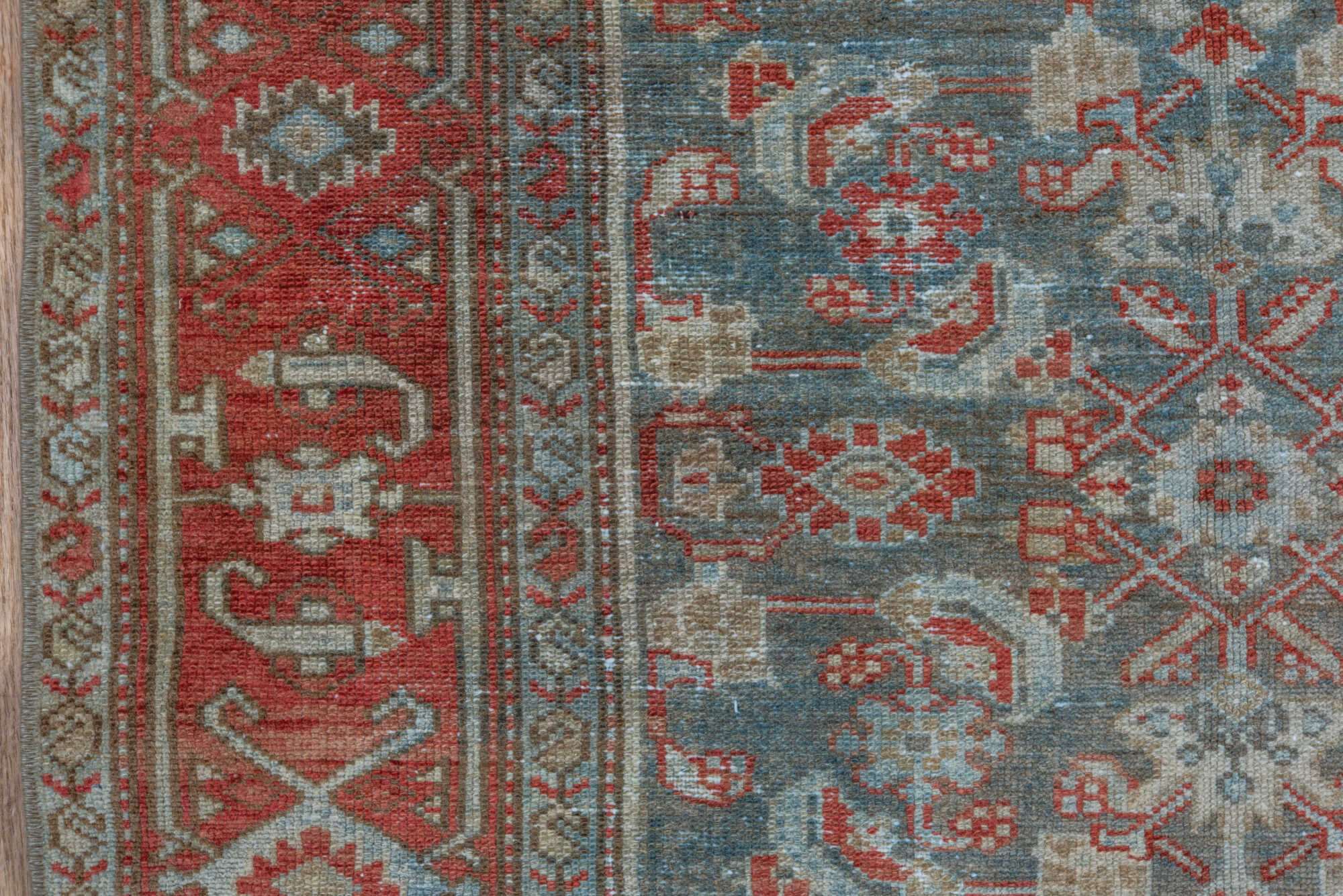 3' x 6' one-of-a-kind handmade vintage Malayer small size rug. Color palette: brown, dark gray, dim gray, gray, light gray