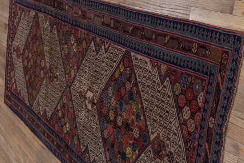 Vintage Cam Hamadan Runner Rug (4' x 10')