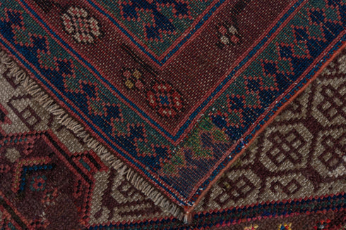 Vintage Cam Hamadan Runner Rug (4' x 10')