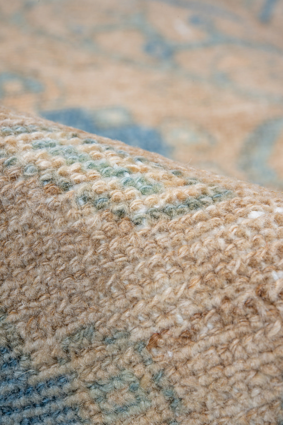 4' x 7' one-of-a-kind handmade vintage Malayer rug. Color palette: gray, blue, brown, orange, light gray, off-white