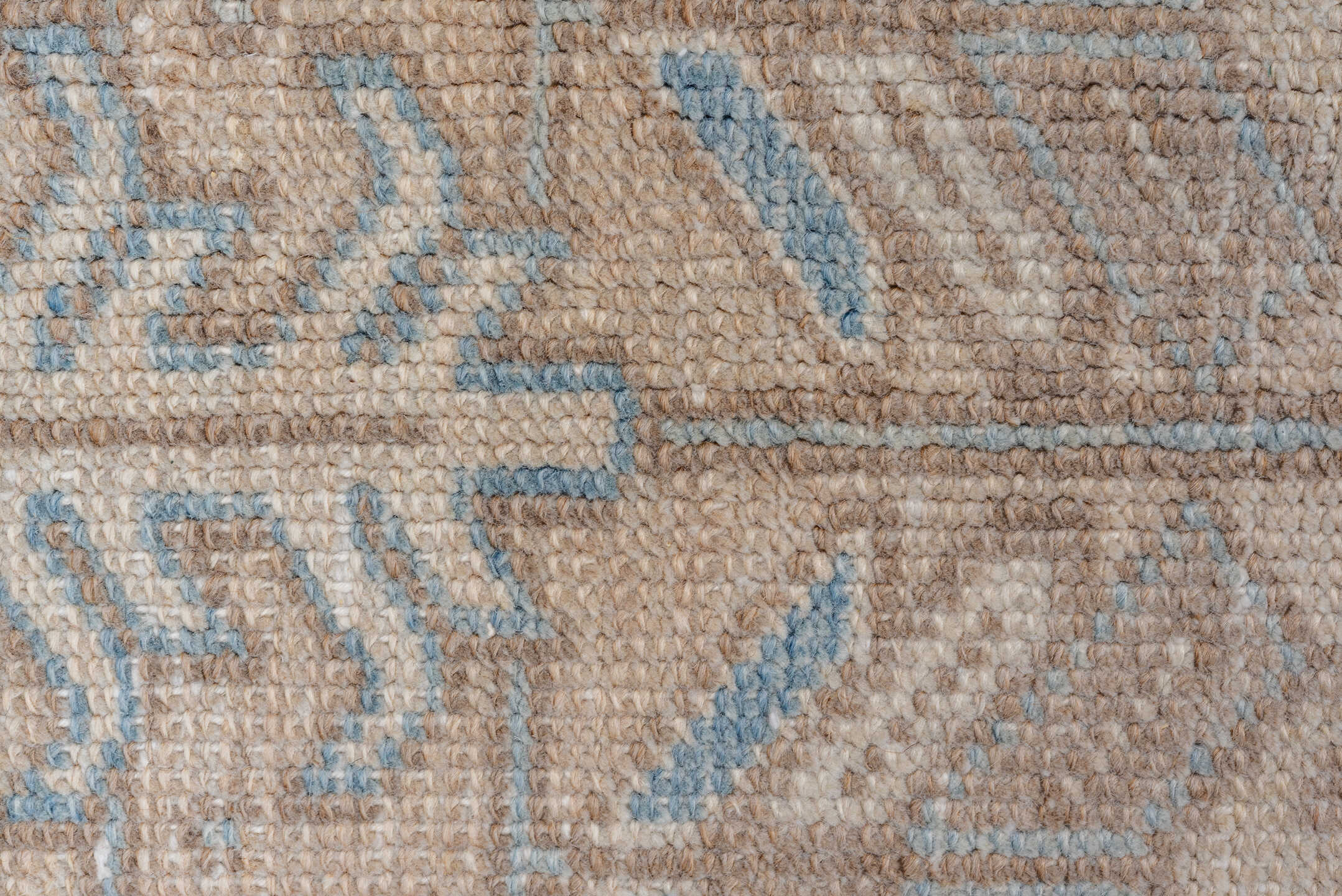 6' x 8' one-of-a-kind handmade vintage Heriz medium size rug. Color palette: gray, off-white, light gray, blue, light blue