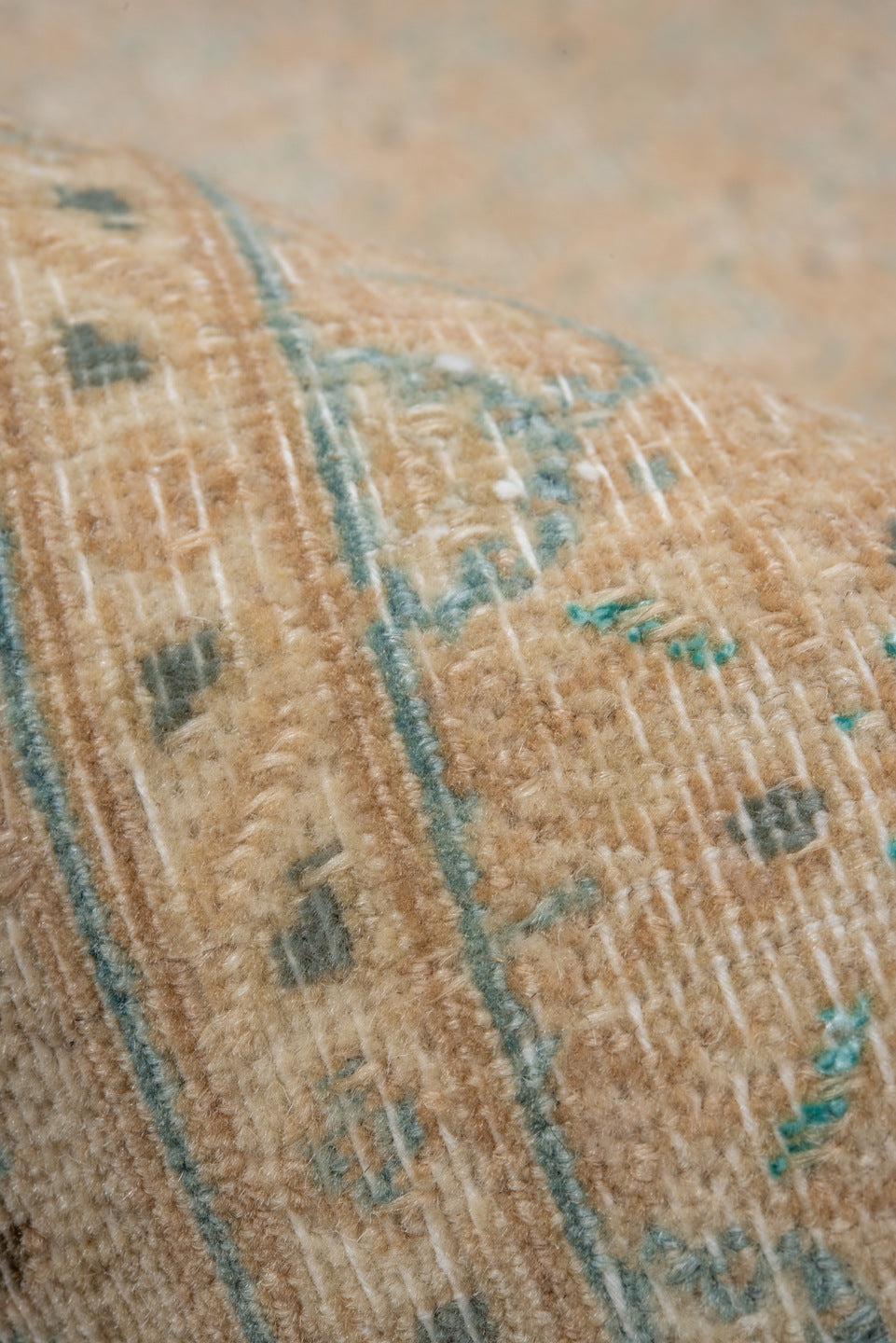 7' x 9' one-of-a-kind handmade vintage Tabriz rug. Color palette: brown, gray, light gray, off-white, orange, tan