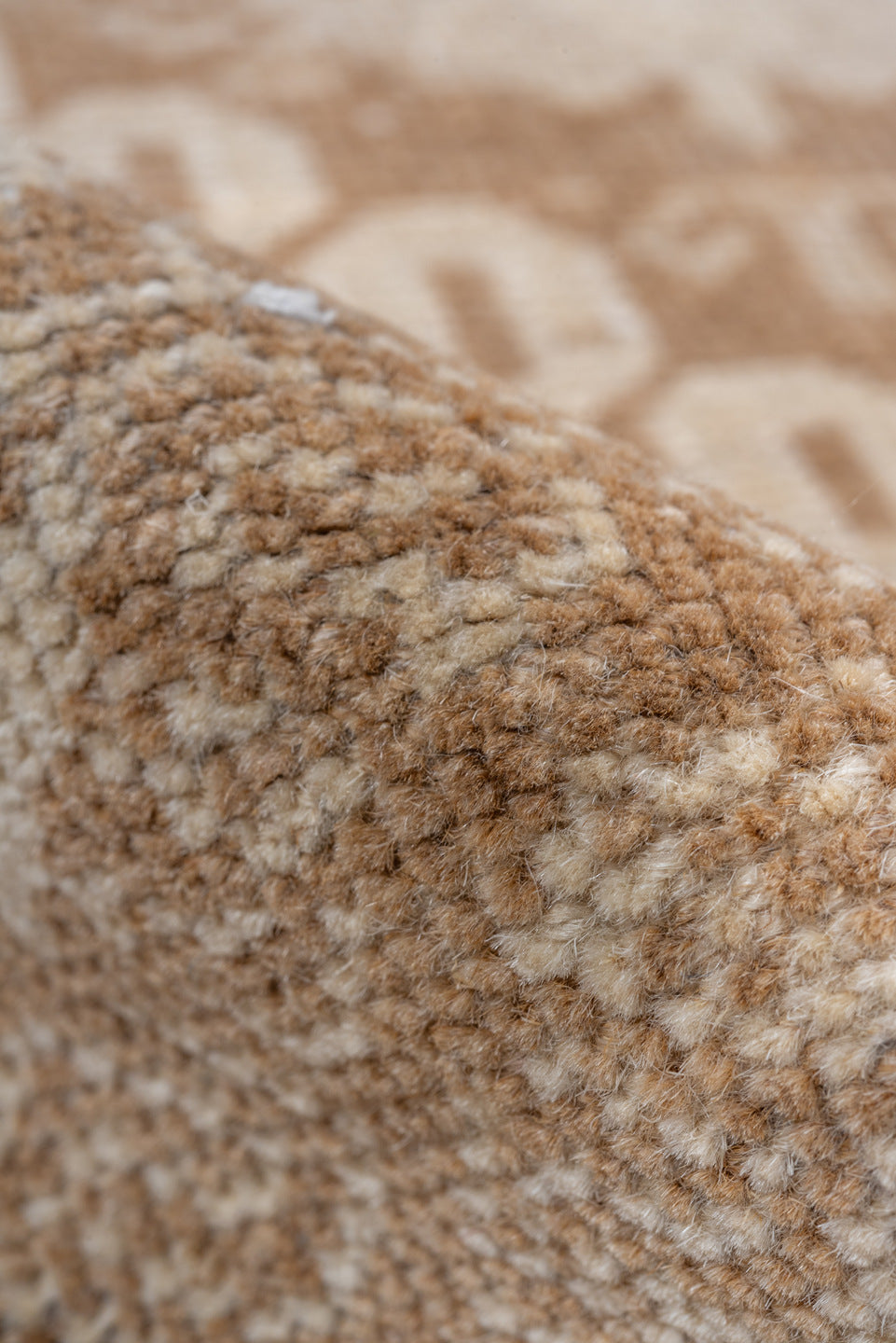 3' x 6' one-of-a-kind handmade vintage Belouch small size rug. Color palette: brown, gray, light gray, orange, off-white