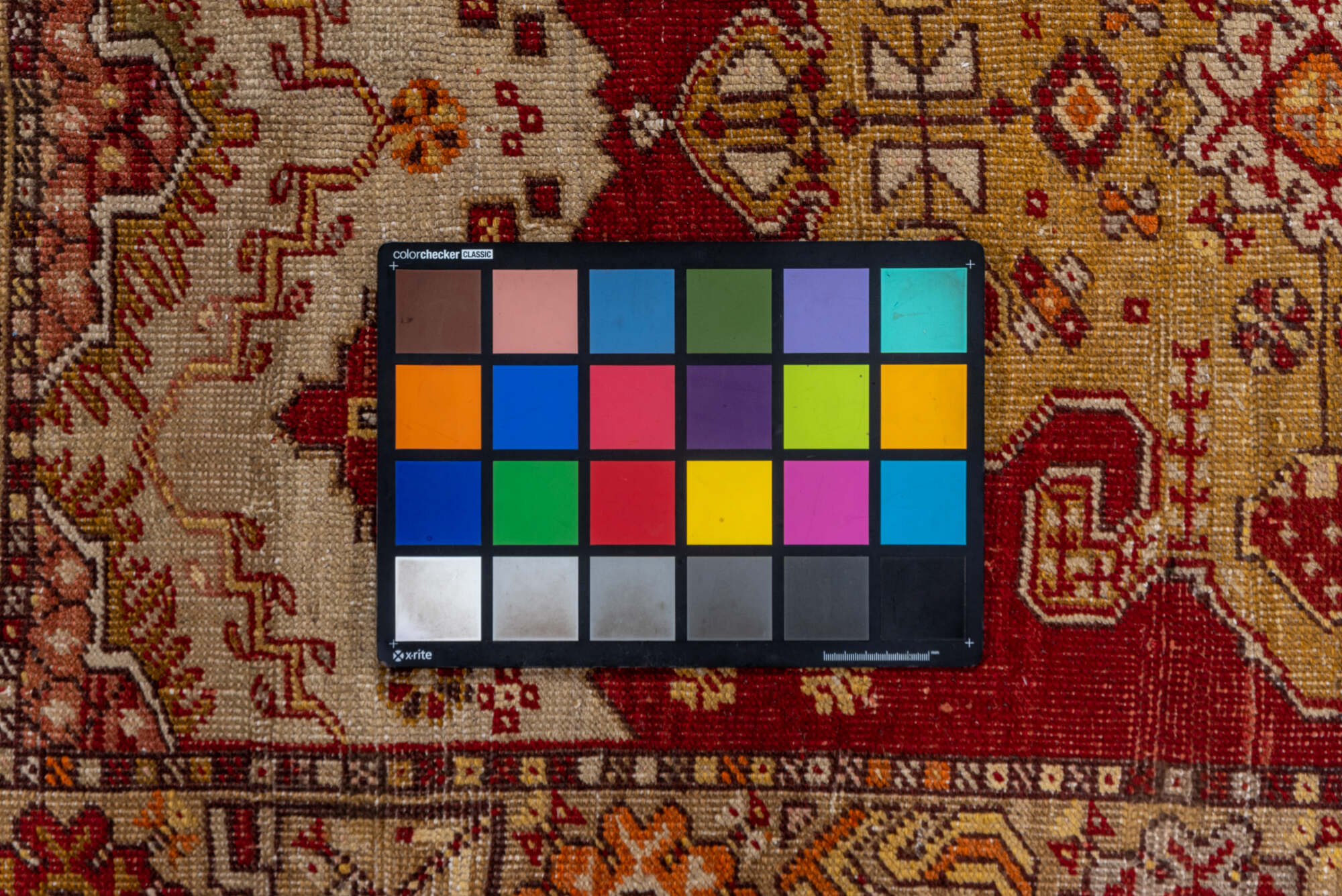 3' x 5' one-of-a-kind handmade vintage Oushak small size rug. Color palette: brown, fire brick, maroon, off-white, orange