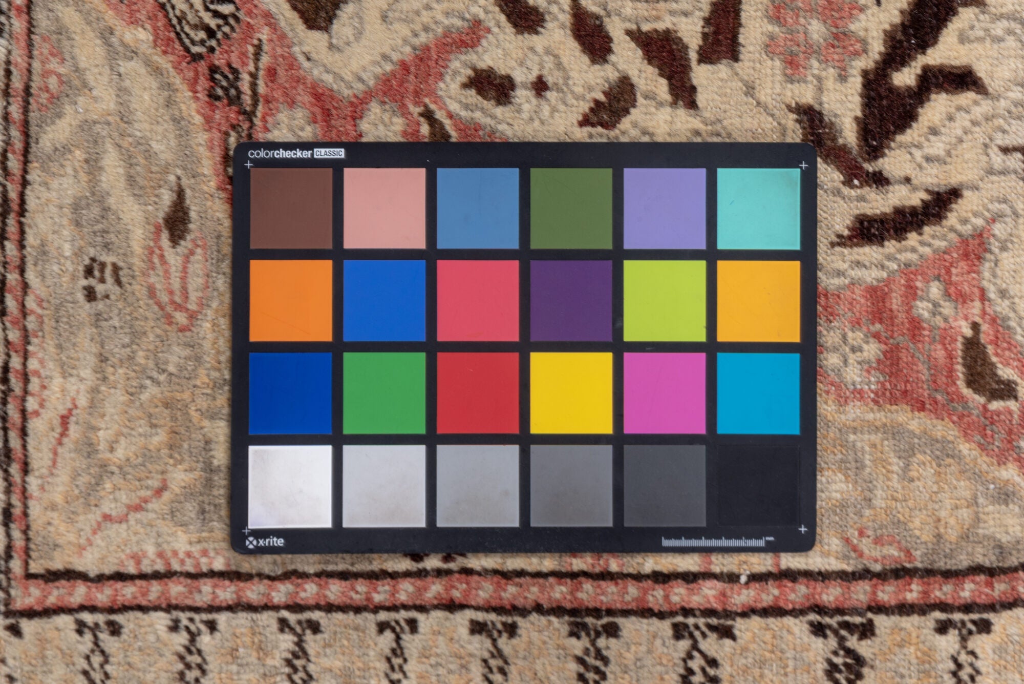 4' x 5' one-of-a-kind handmade vintage Oushak small size rug. Color palette: brown, gray, light gray, pink, red, redwood