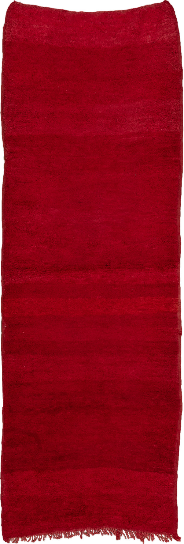 3' x 10' one-of-a-kind handmade vintage Moroccan runner rug. Color palette: brown, off-white, pink, red, rosy brown, snow