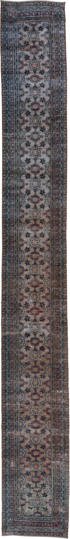 Antique Khorassan Runner Rug (2' x 17')