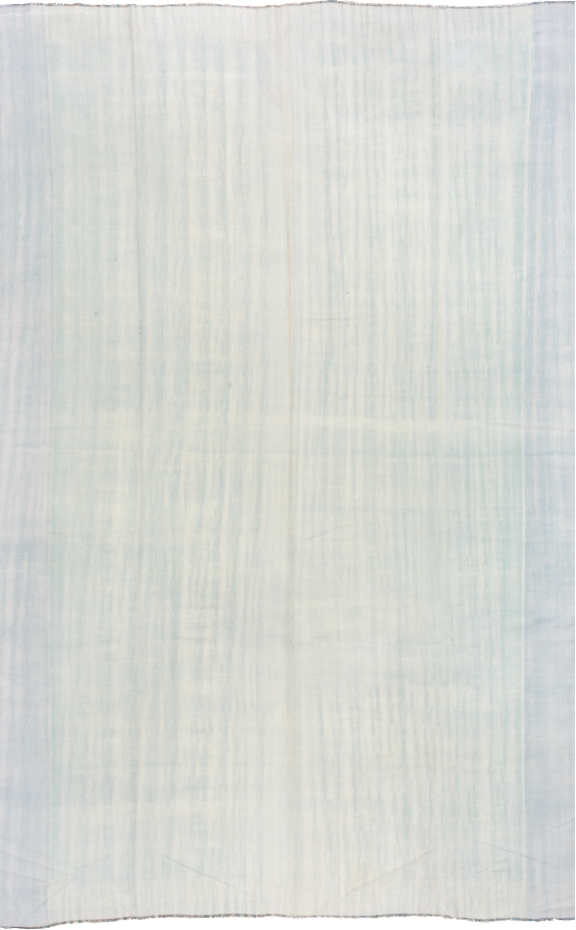 9' x 14' one-of-a-kind handmade vintage Dhurrie large size rug. Color palette: off-white, gray, light gray, gainsboro