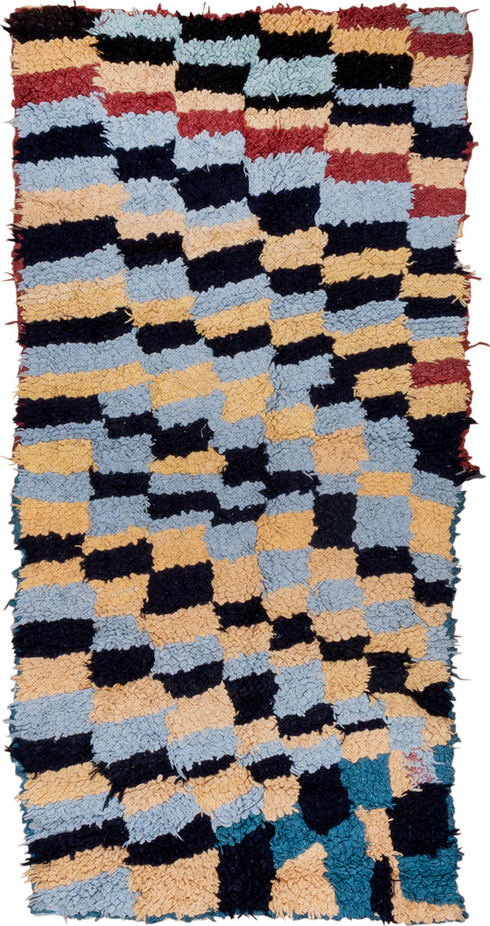 Vintage Rag Rug Runner Rug (3' x 6')