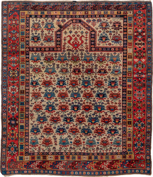 Antique Shirvan Area Rug (4' x 5')