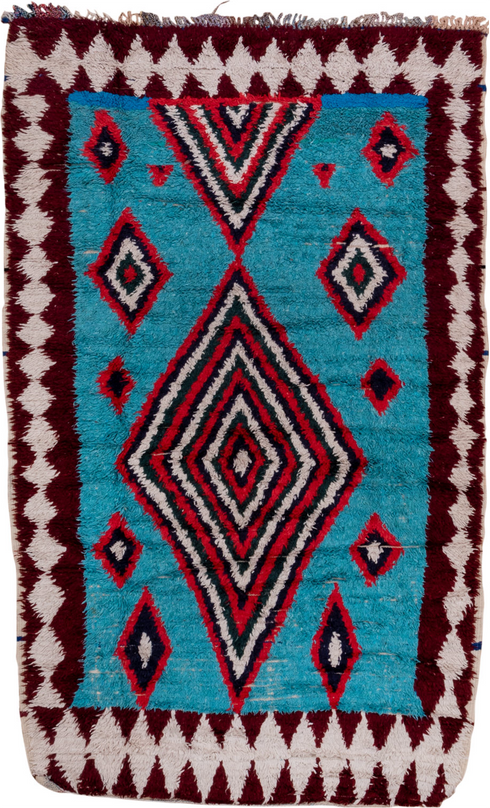 Vintage Rag Rug Area Rug (3' x 6')