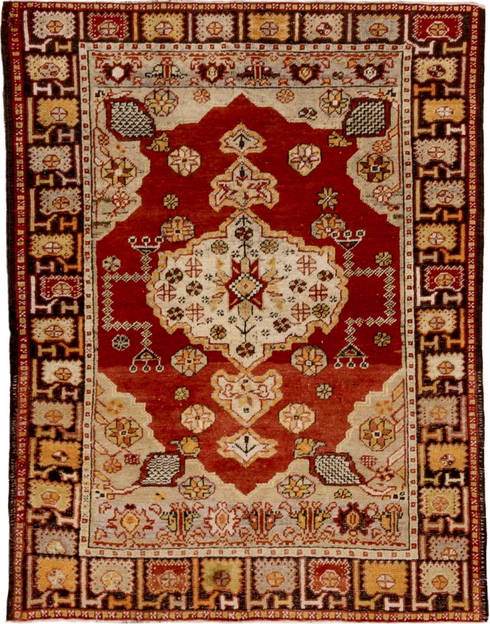 Vintage Oushak Area Rug (3' x 4')