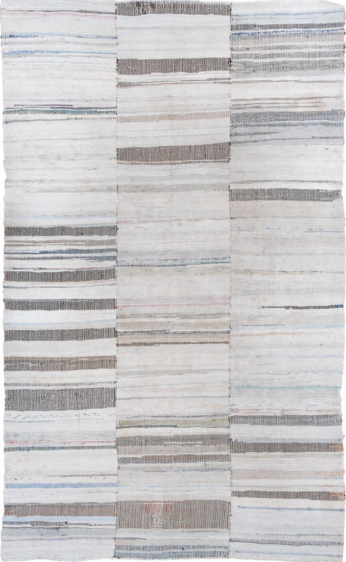 Vintage Rag Rug Area Rug (6' x 9')