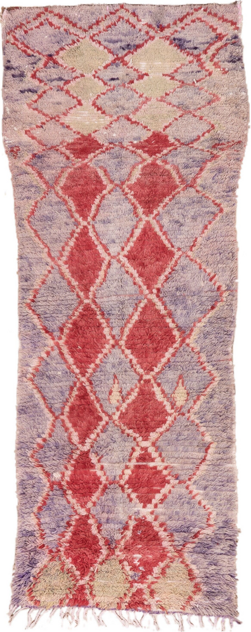 Vintage Rag Rug Runner Rug (3' x 9')