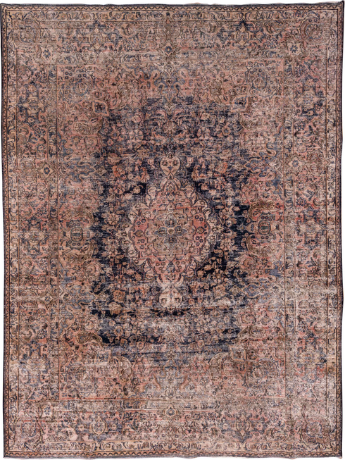 Vintage Distressed Area Rug (9' x 12')