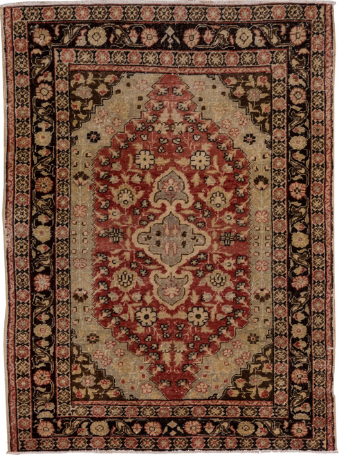 Vintage Oushak Area Rug (4' x 5')