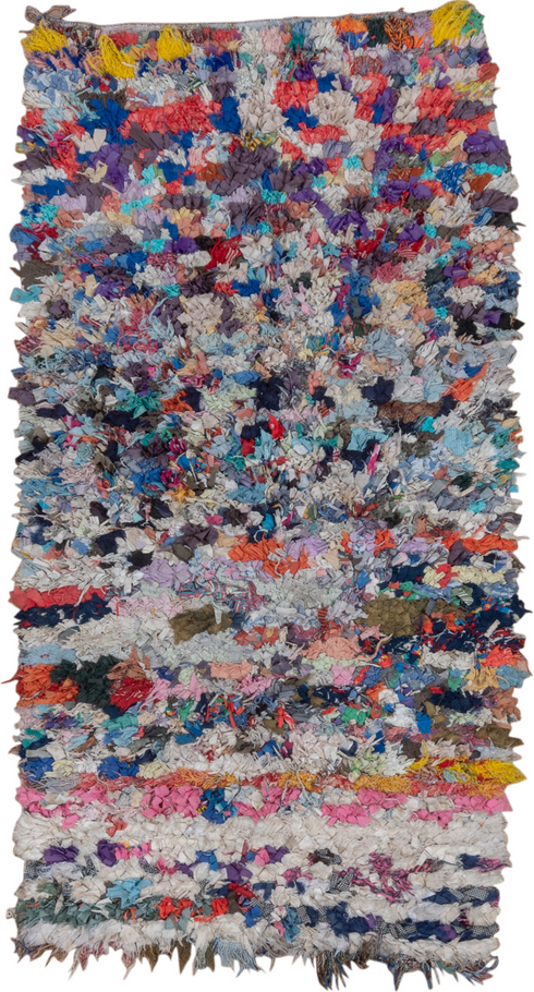 Vintage Rag Rug Area Rug (4' x 7')