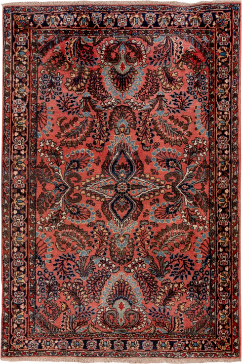 Antique Sarouk Area Rug (3' x 5')