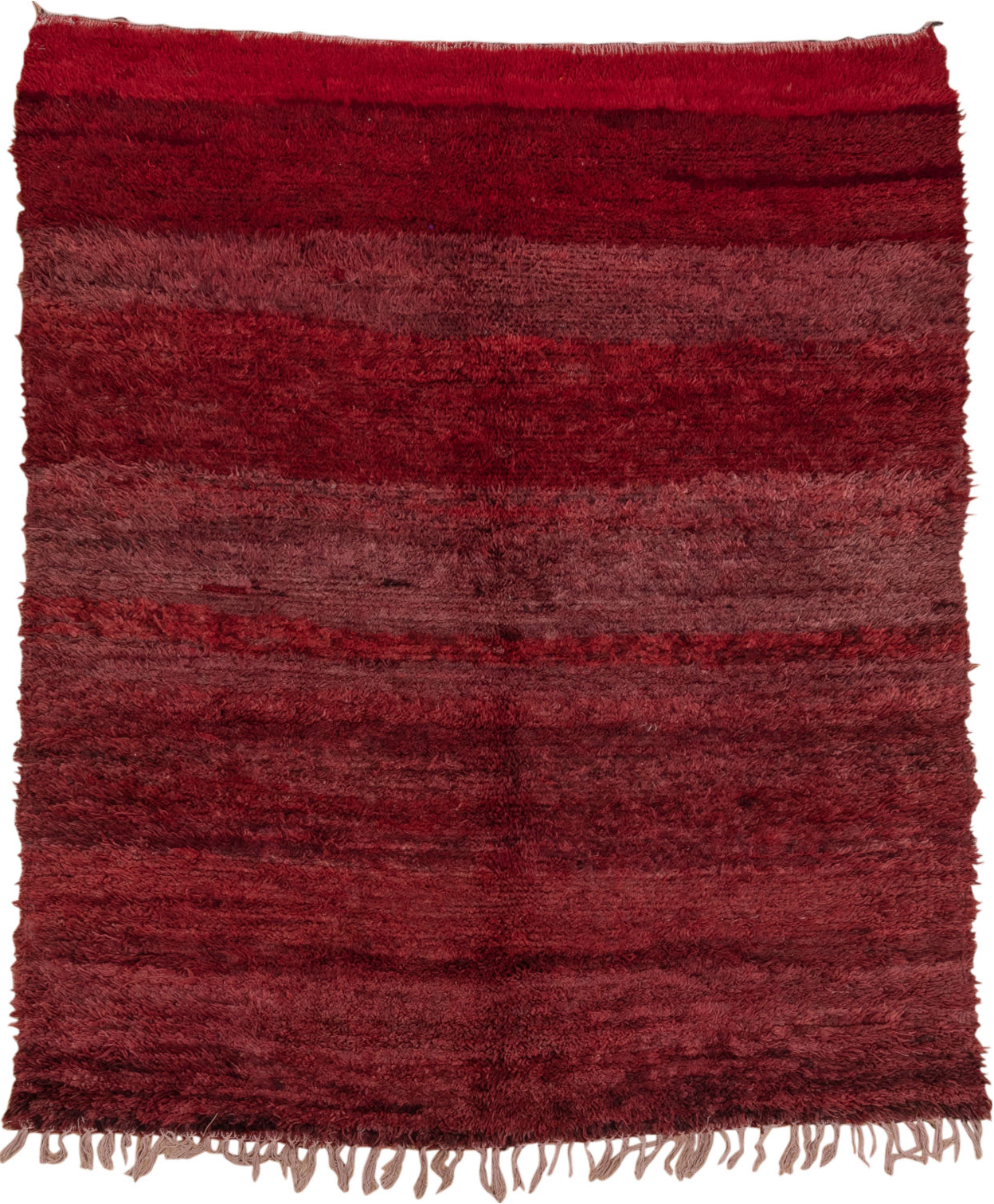 6' x 7' one-of-a-kind handmade vintage Moroccan rug. Color palette: brown, burgundy, gray, light gray, off-white, pink, red