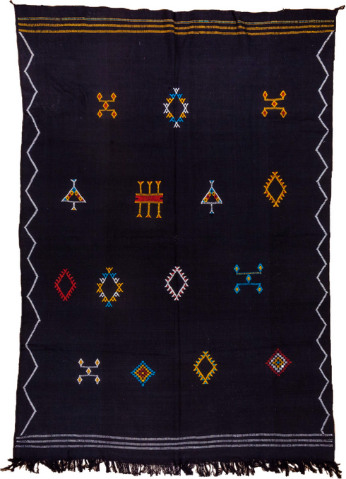 Vintage Cactus Kilim Area Rug (6' x 8')