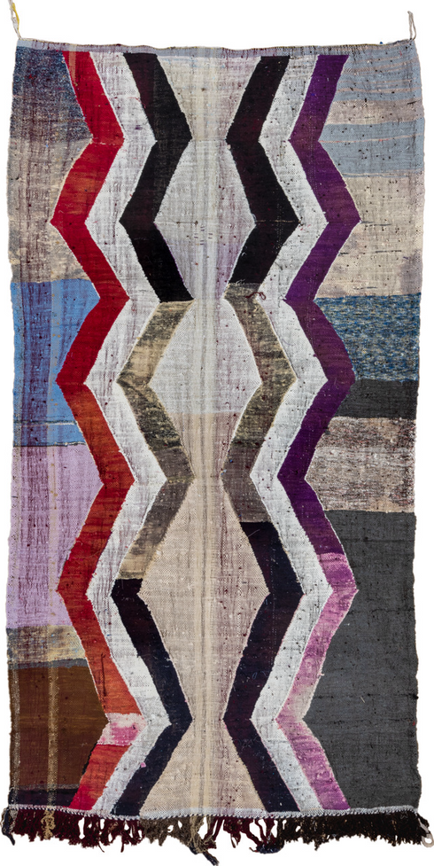 Vintage Rag Rug Area Rug (4' x 8')