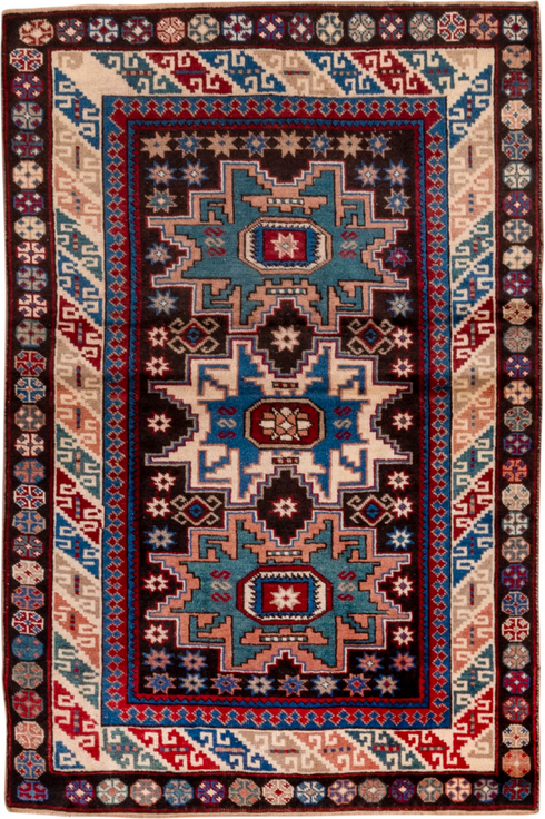 Antique Caucasian Area Rug (3' x 5')
