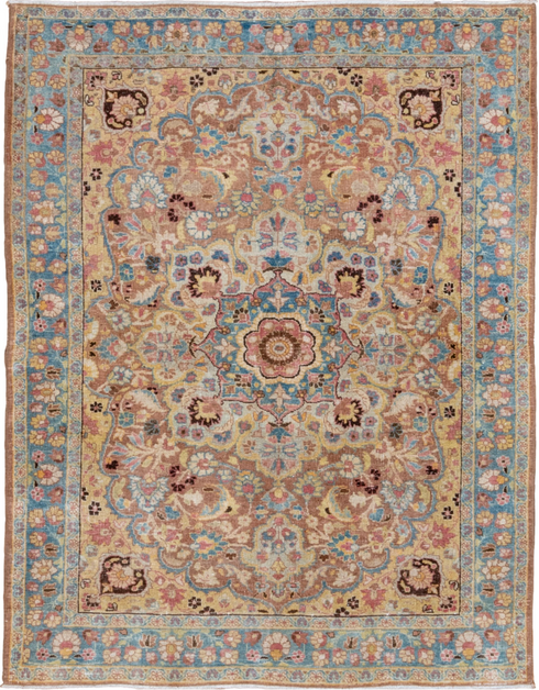 Vintage Tabriz Area Rug (4' x 5')