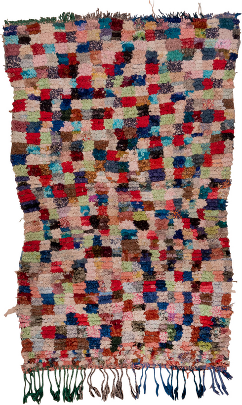 Vintage Rag Rug Area Rug (4' x 6')