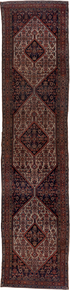 Antique Bibikabad Runner Rug (3' x 14')