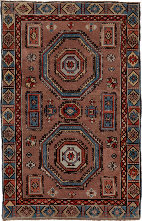 Antique Caucasian Area Rug (3' x 5')