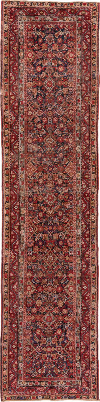 Antique Malayer Runner Rug (3' x 12')