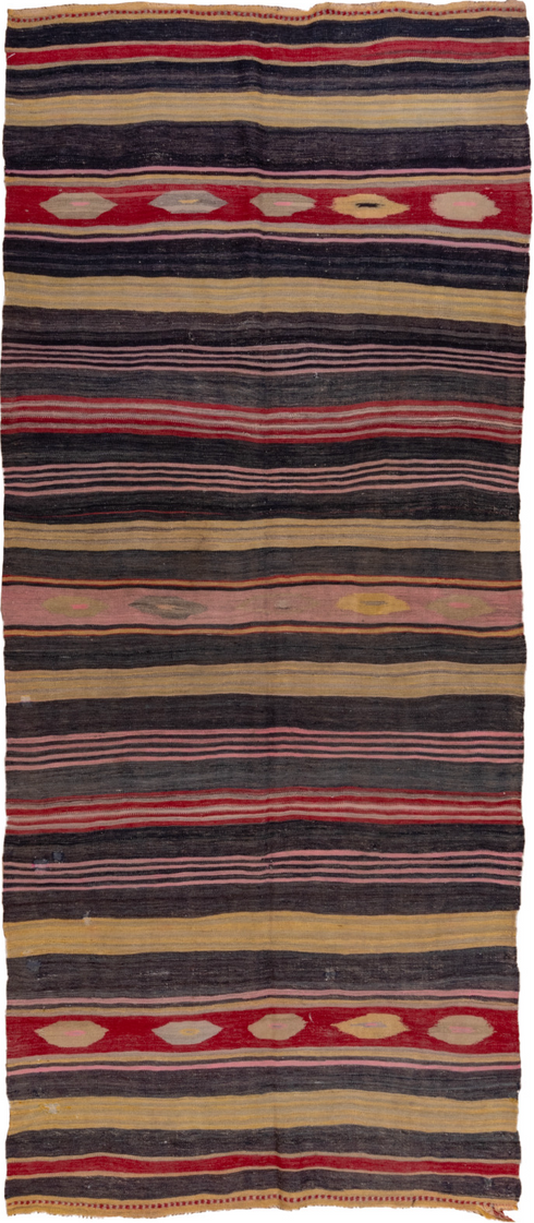 Vintage Kilim Runner Rug (4' x 11')