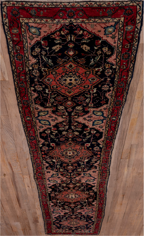 Antique Malayer Runner Rug (2' x 10')